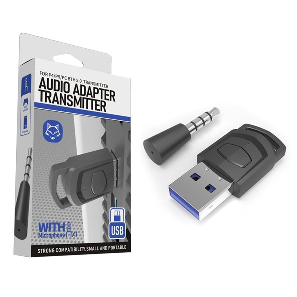 New World Bluetooth Audio Adapter for PS4 PS5 USB Audio Transmitter Connecting Bluetooth Headphones to PS5, PS4, Switch, PC, Wireless Audio Adapter-image-2