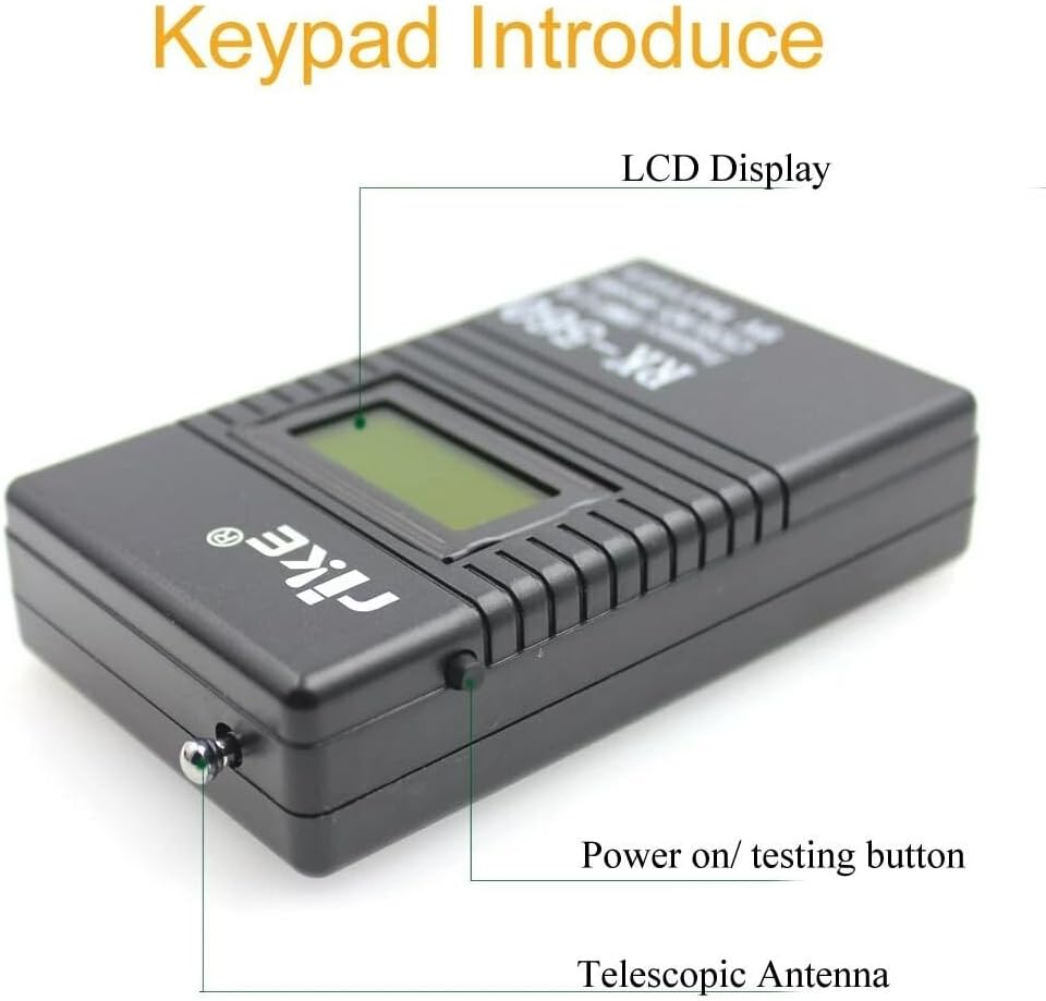 Portable UHF 400-470MHz / VHF 136-174MHz Frequency Counter CTCSS/DCS Radio Testing Meter with 9V Battery