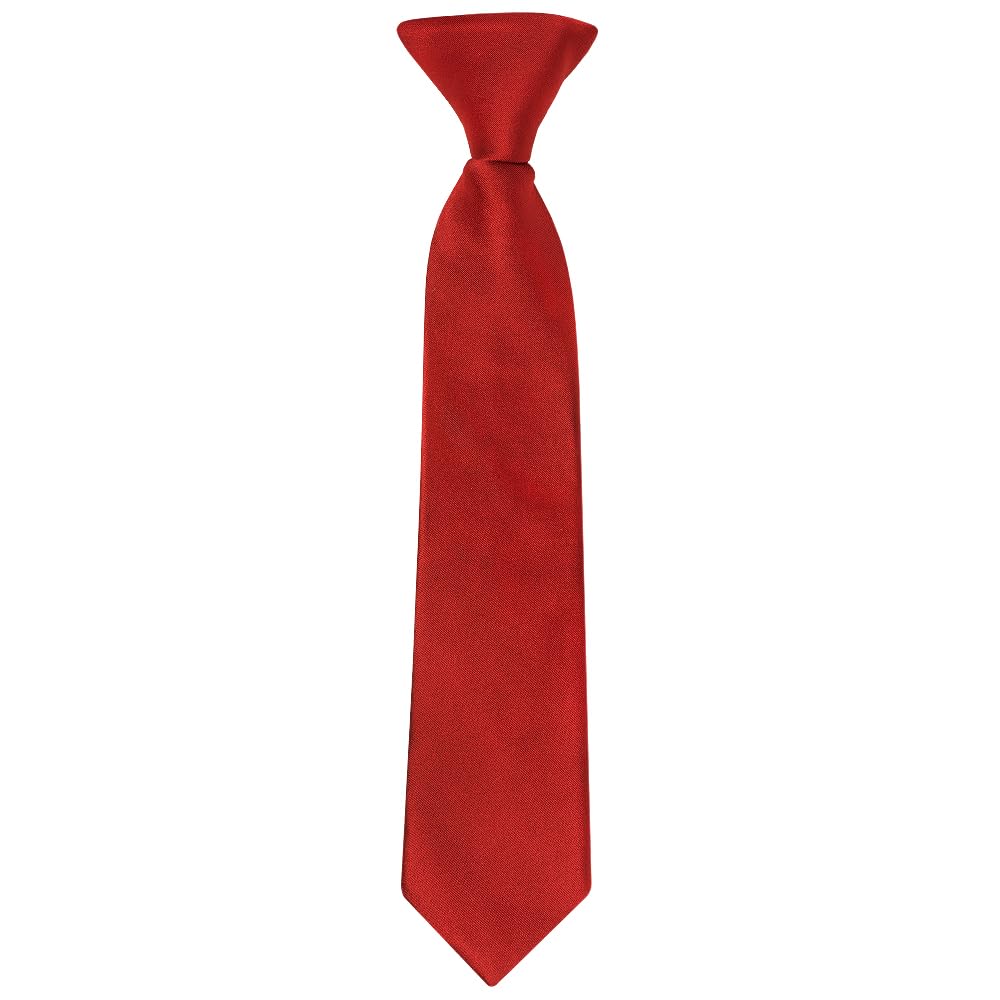 Ties R Us Boys Scarlet Red Pre Tied Satin Tie Age 4-7
