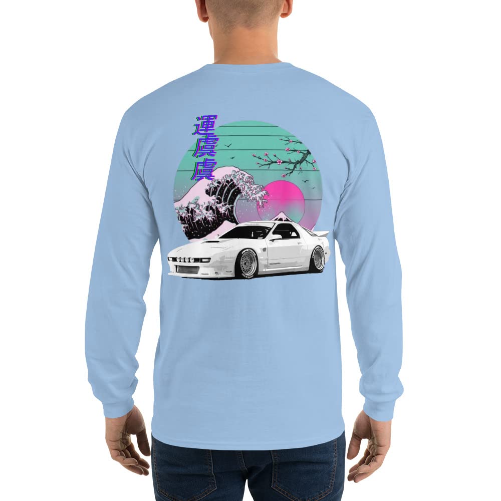RX7 Japanese Vaporwave JDM Japan Tea Tuner Racing męska koszula z długim rękawem