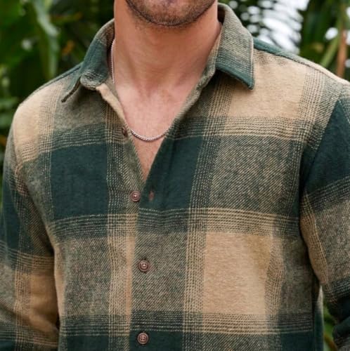 Image of Men's Flannel Plaid Check Full Sleeve Button-Down Shirt