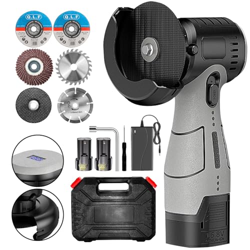 ZFULVO Brushless Cordless Angle Grinder Kit, 19500rpm Mini...