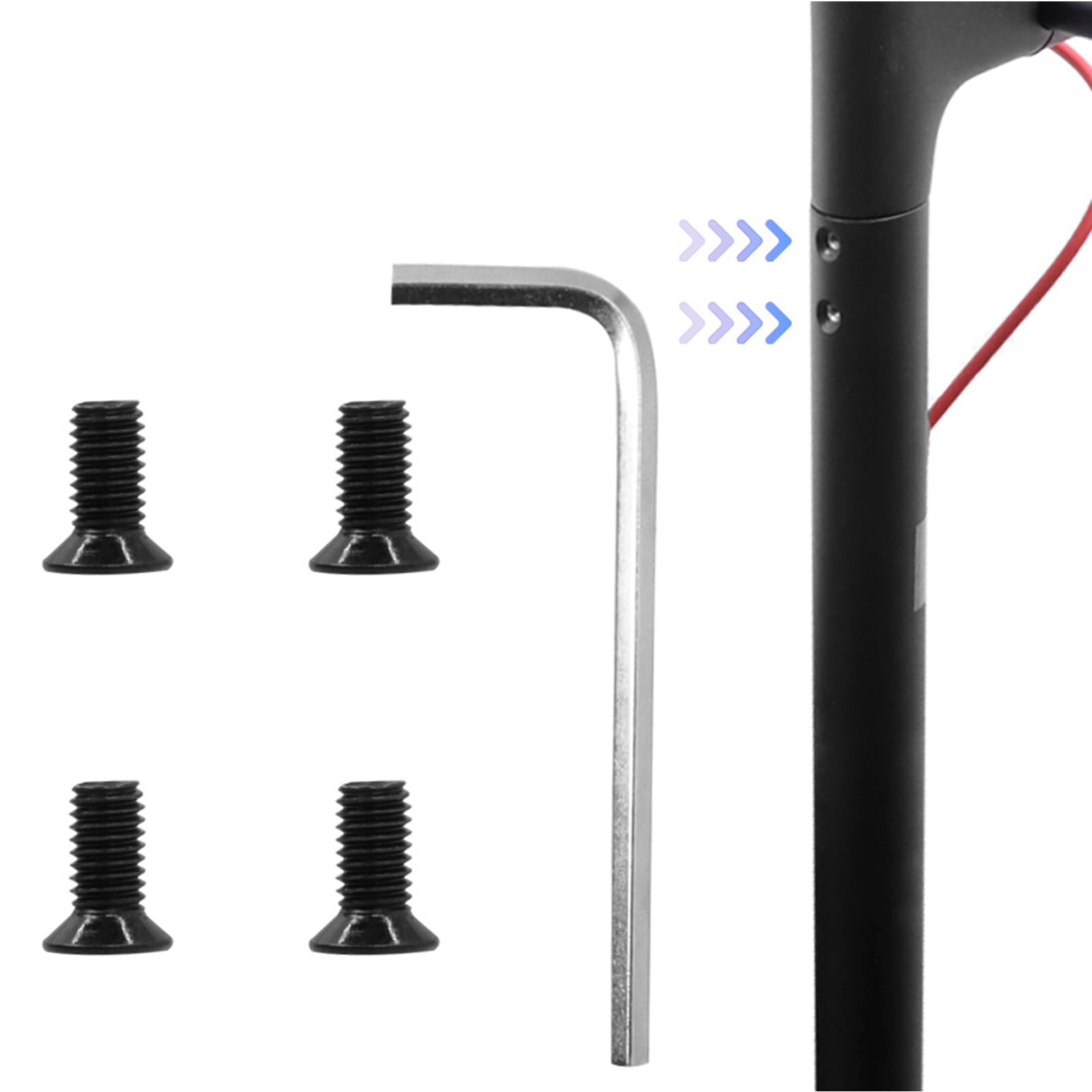 MISOSLIN Skateboard Handlebar Front Fork Tube Screws with Hexagon Handle Kits Replacement Parts for Xiaomi M365 Electric Scooter