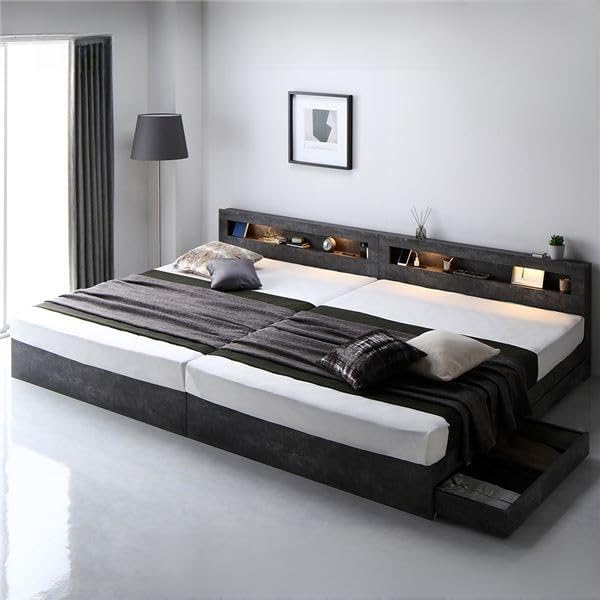 ティーズ ページ24 ベッド ワイドキング 260(SD+D) 2層ポケットコイルマットレス付き