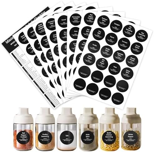 Hianjoo Lot de 192 étiquettes autocollantes rondes pré-imprimées pour ...