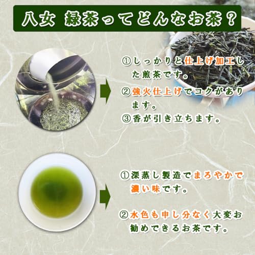 お茶の浅野園 八女茶 緑茶 100g×3