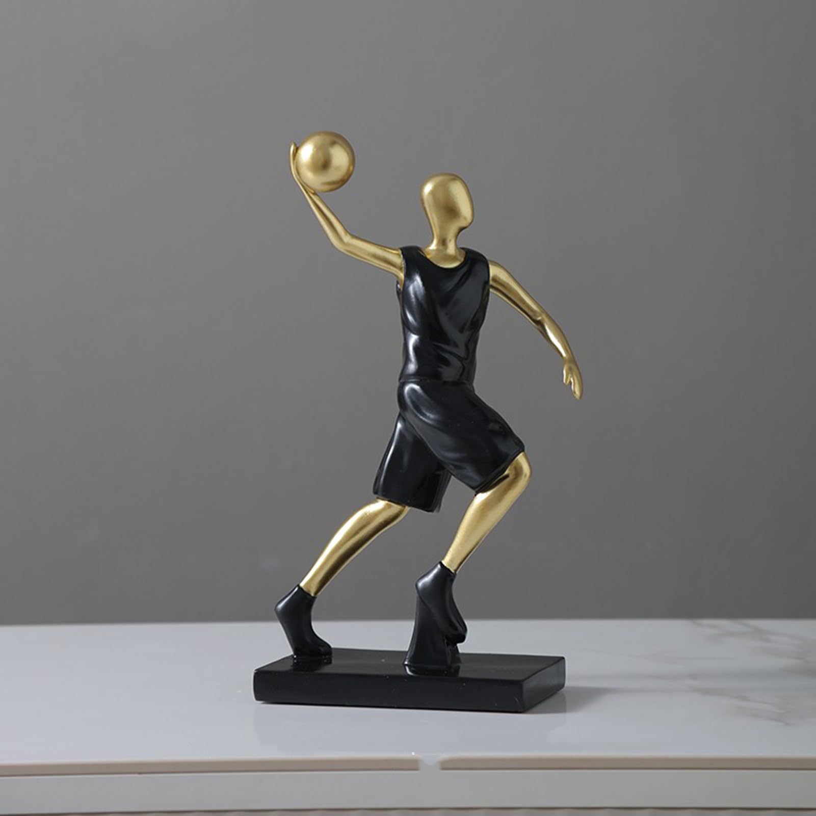 dekoracja biurka 24 cm statuetka dekoracyjna – figurki piłkarskie piłkarskie piłkarz statuetki sportowe rzeźba stołu świetny prezent wystrój domu, dekoracje rzemieślnicze dla mężczyzn chłopca Livin