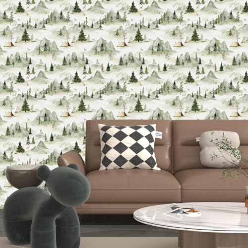 Papel de contacto de bosque neblinoso autoadhesivo para tapar manchas 6