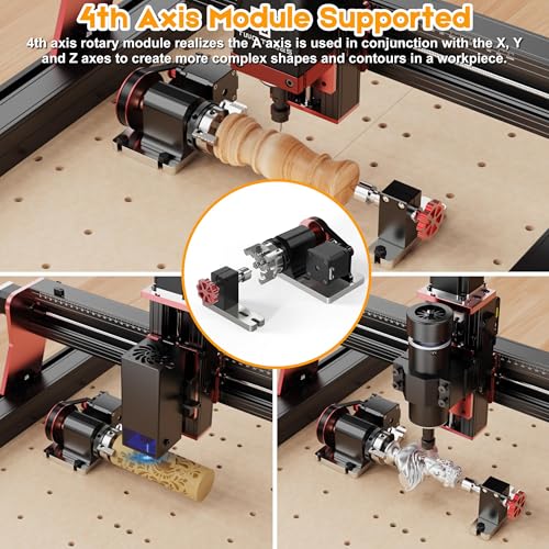 Twotree's TTC450 Pro CNC bovenfrees 4-assig CNC werkgebied 460 x 460 x 80 mm voor graveren, snijden van MDF, acryl, massief hout, nylon, printplaten, koolstofvezel met hoover Monster - Afbeelding 6
