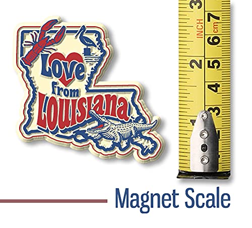Imán decorativo Love from Louisiana de caucho 2.6x2.5 pulg miniatura 5