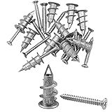 20 Set Baven Gipskartondübel Metall 35mm Rigipsdübel mit Schraube Rigipsdübel Gipsdübel Hohlwanddübel Dübel, Gipskarton Dübel für Gipskarton und Gipsfaserplatten