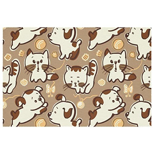 Set de table chiots pour repas de famille joyeux et sans tache - 2