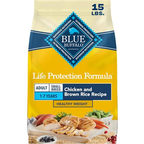 Image of Blue Buffalo Life Protection Formula Healthy Weight Small Dog Food, 15 lb | Real Chicken #1 Ingredient, Promotes Lean Muscles & Weight Control in Small Breed Dogs, Antioxidant-Rich LifeSource Bits