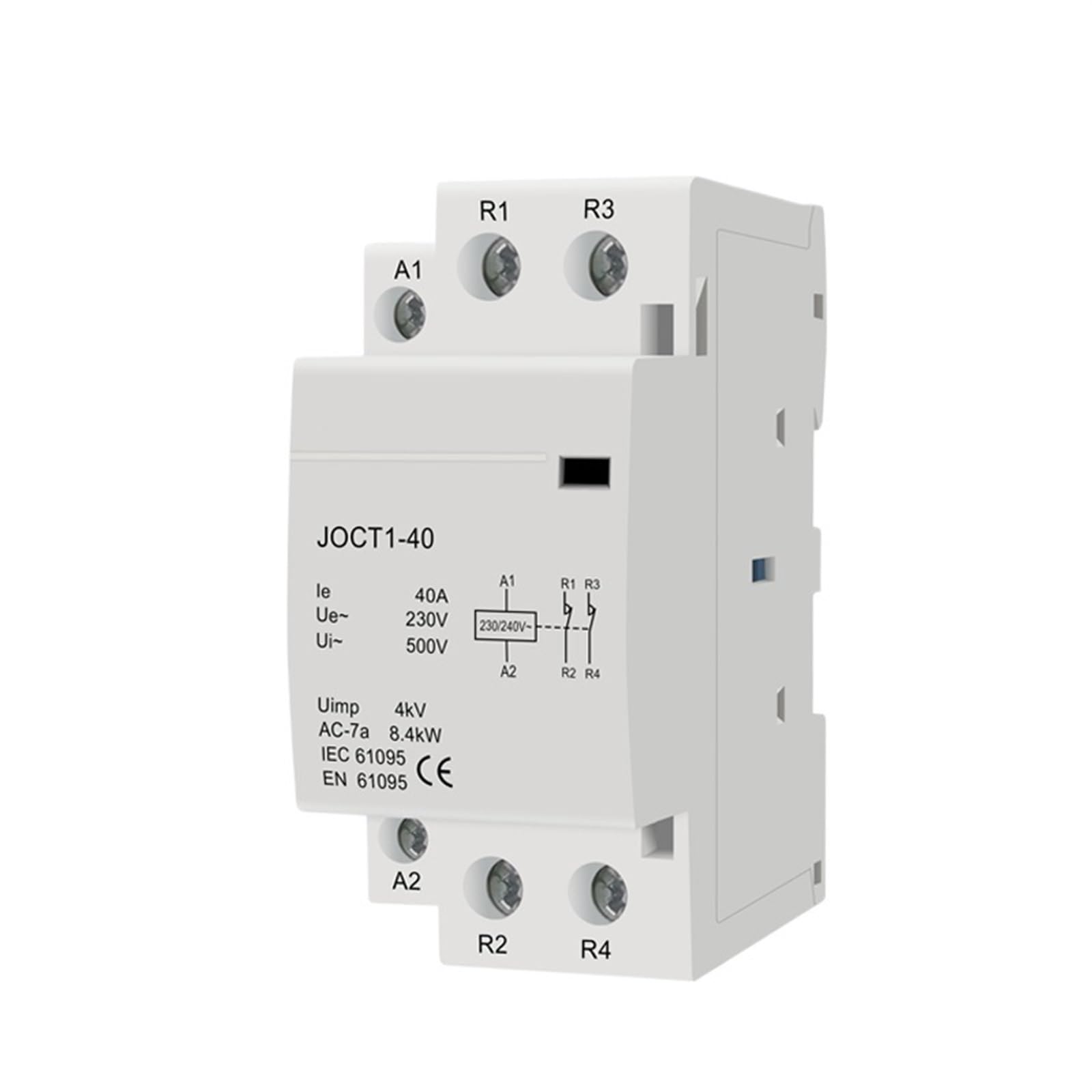 Contacteur Domestique AC pour automatiser le chauffage et le chauffe-eau sur rail DIN