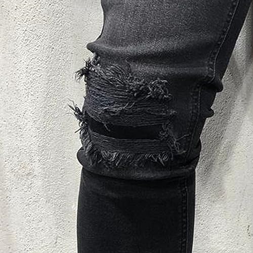 Jean slim stretch à empiècements décontractés et finitions patch rip - 4