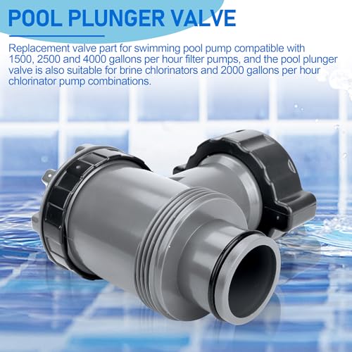 Plunger Valve for Intex Pools, Plunger Valve Connection Pool Pump Hose of 38 Compatible, Above Ground Pool Filter Pump On Off Plunger Valve Part, for Intex Hose Plunger Valve Replacement — view 4