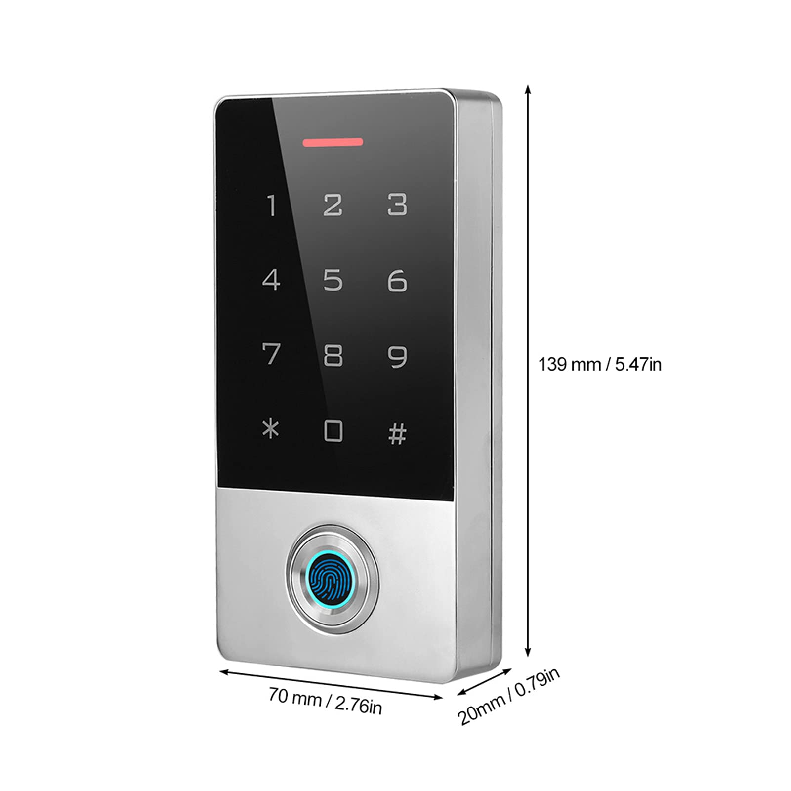 Bediffer Máquina de Control de Acceso de Huellas Dactilares de Metal Contraseña de Tarjeta de identificación WiFi para Oficina Familia Banco prisión, de control de acceso