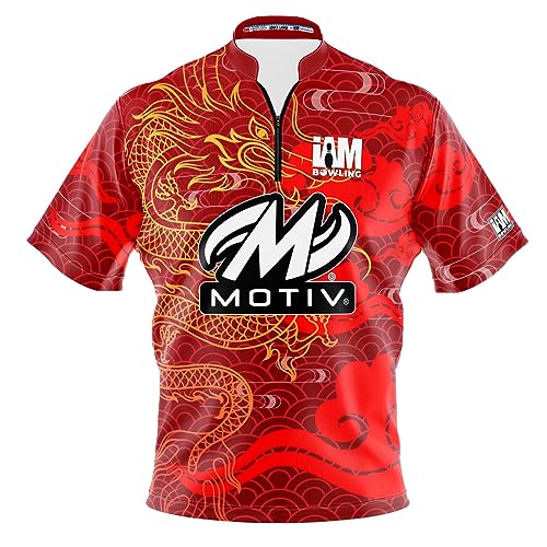 Logo Infusion I AM Bowling Jersey Short Sleeve Sash Collar 2086-MT Made in USA Motiv (3X) Multicolored