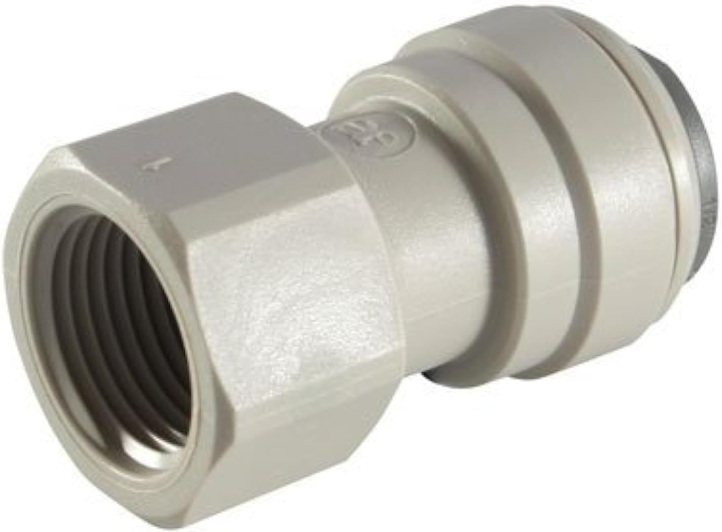 JOHN GUEST - 3/8" OD TUBE X 3/8" BSP FEMALE ADAPTOR - BSPP Thread, Flat End (Push-in Fittings, Imperial)