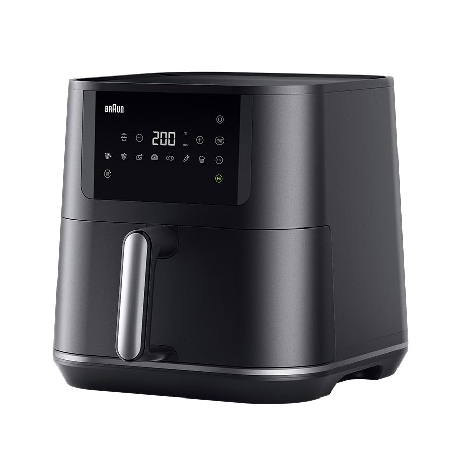 Braun MultiFry 7-8L Airfryen con 8 ajustes preestablecidos, 1900W, Negro