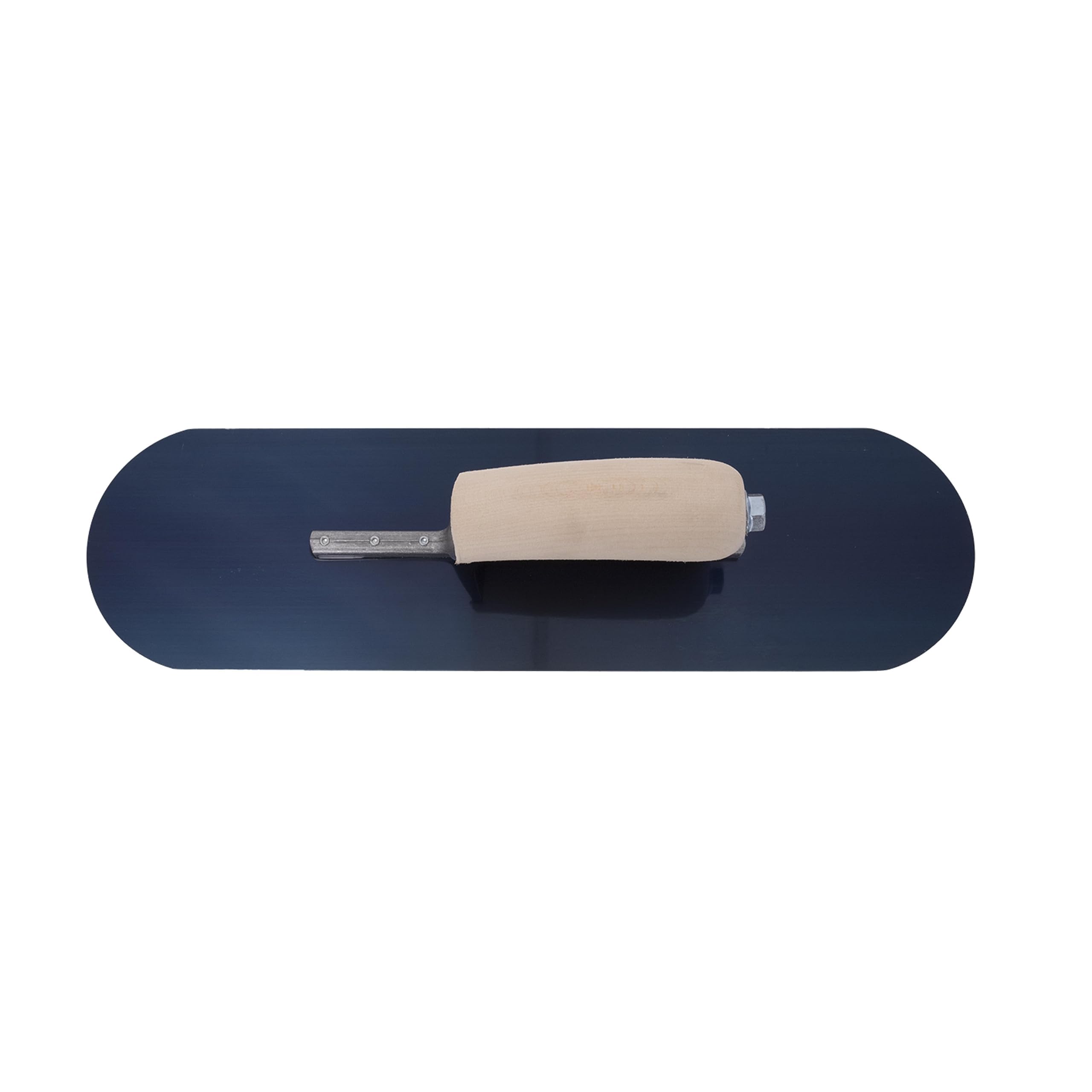 Cazzuola da piscina Marshalltown con manico in legno, acciaio blu, cazzuola per pavimenti e calcestruzzo, dimensioni della cazzuola: 406x114 mm