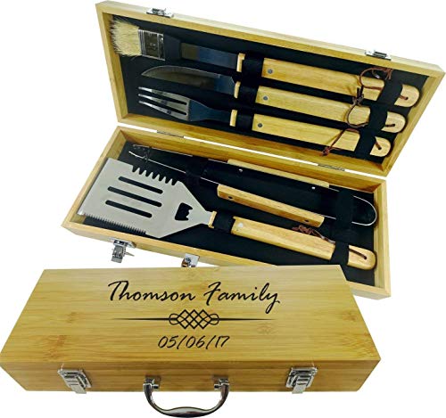 BBQ SET 5 tools | Custom engraved/personalized grilling set with