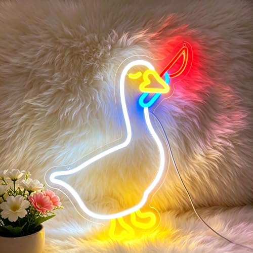 Image of Goose Neon Sign Led Neon Lights Neon Signs for Wall Decor Light Up Sign for Birthday Party Club Gift