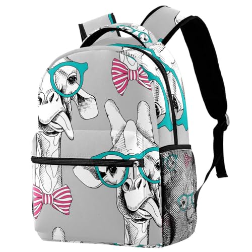 Sac de voyage décontracté pour les sorties et le lycée motif girafe