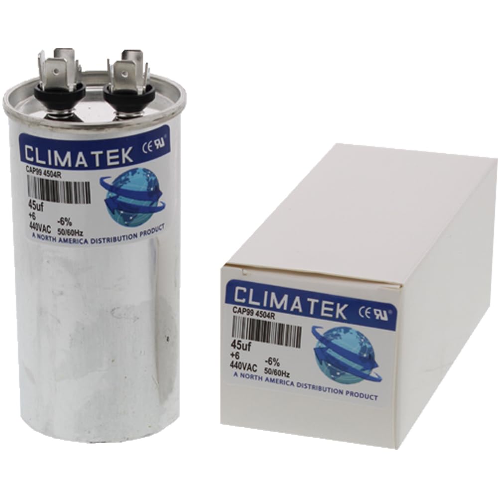 024-21714-000 - ClimaTek Upgraded 45 uf MFD Round 370/440 Volt Capacitor Fits York
