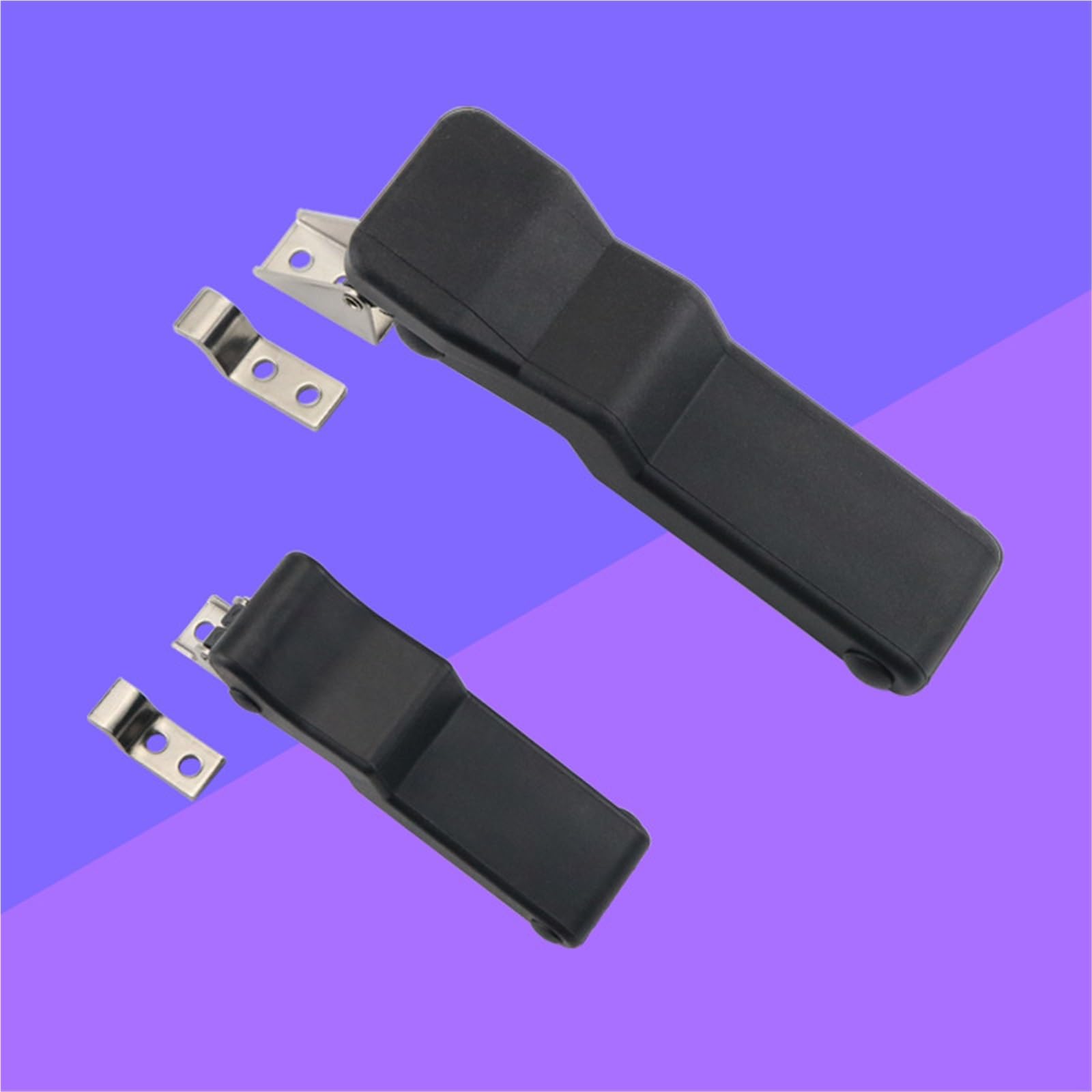 Petite poignée en caoutchouc noir pour loquet de porte