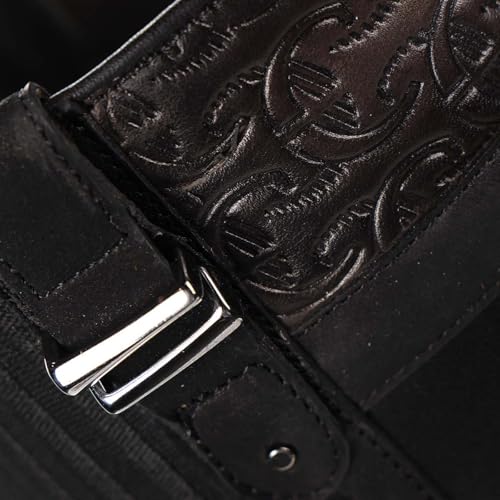 CUADRA Women’s High Boot in Stingray and Bovine Leather with Metallic Accents Black 4X01MA2