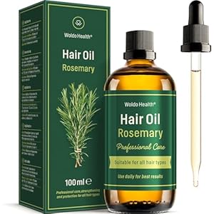 Haarolie met rozemarijnolie, biotine, vitamine E & B7-100ml met pipet voor eenvoudige dosering