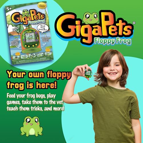 Giga Pet Floppy Frog Toy for Ages 5 and Above, 90s Throwback Collector’s Edition, Animal Care Through Play