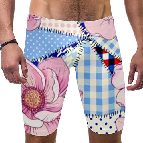 Short de bain à carreaux garçon rose taille XXXL vêtement de plage été