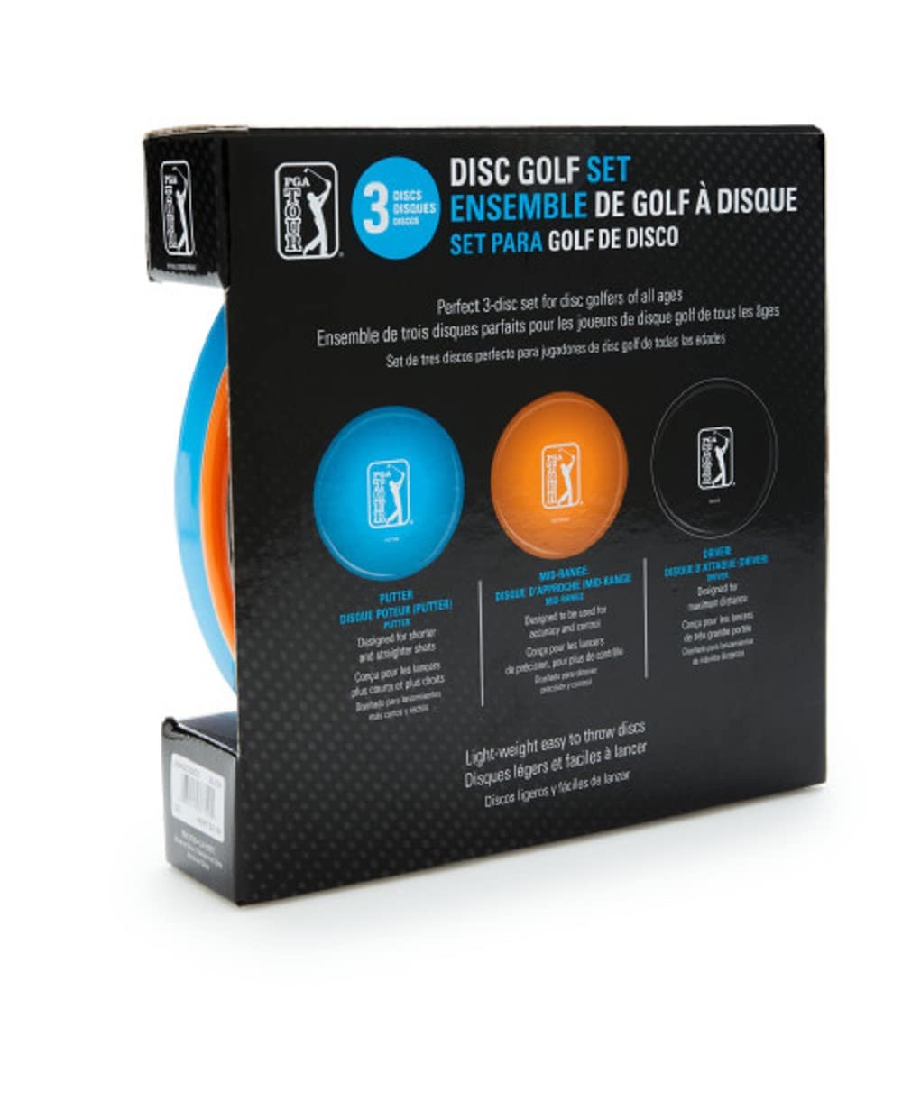 PGA TOUR 3 Disc Golf Starter Set, Disc Golf Accessories, Multi-colored, One Size