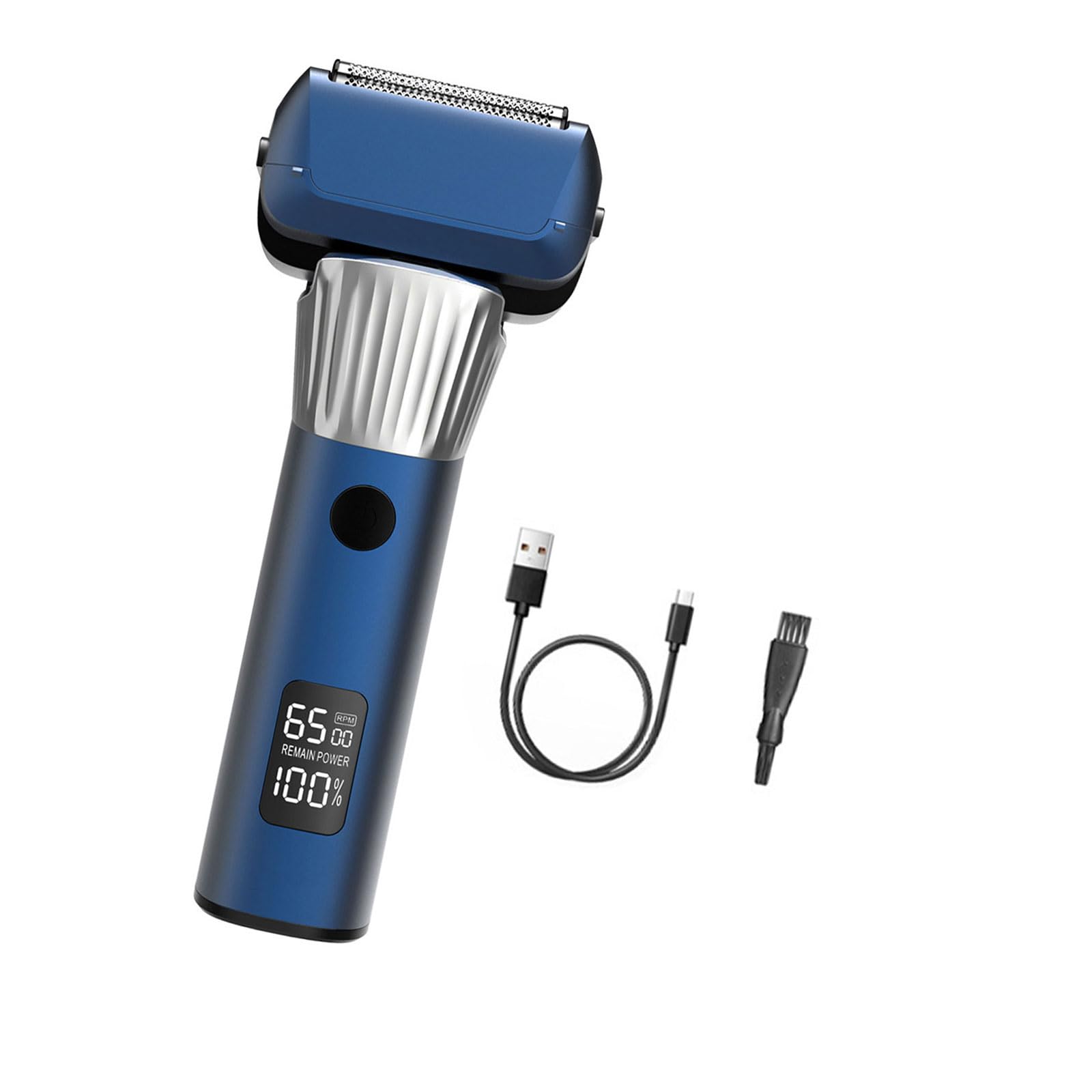 Rasoio elettrico da uomo ricaricabile Piccola macchina da barba Texture ABS adatta per viaggi facili e rasature veloci Trimmer ricaricabile da viaggio Strumento per toelettatura da uomo con schermo