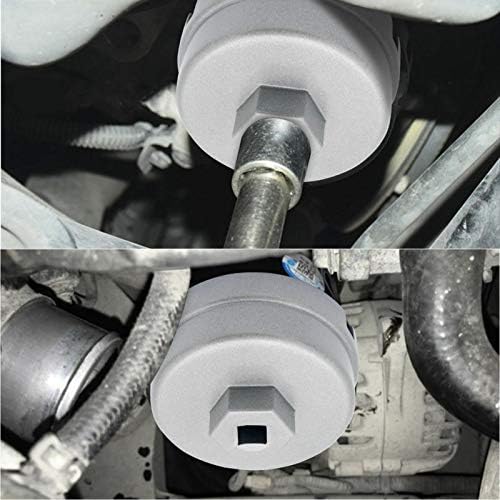 Miniatura 7 de Maso Tapón de filtro de aceite Llave de carcasa de enchufe removedor de herramienta para Toyota Prius Corolla Rav4 Lexus(negro)