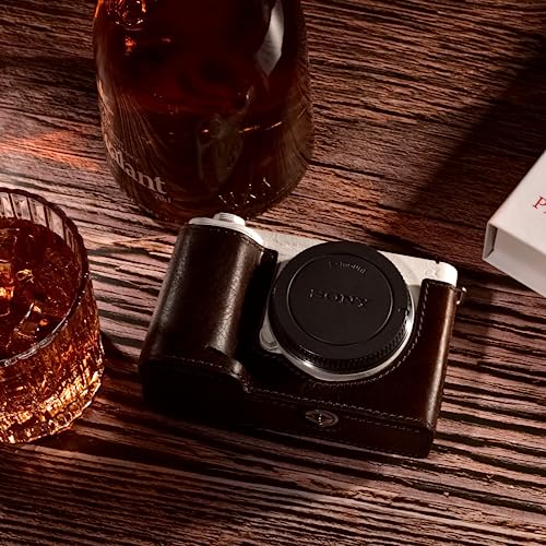 MUZIRI KINOKOO Sony ZV-E1 Case, Genuine Real Leather Half Case with Hand Grip for Sony ZV-E1/ZVE1 Camera - Image 3