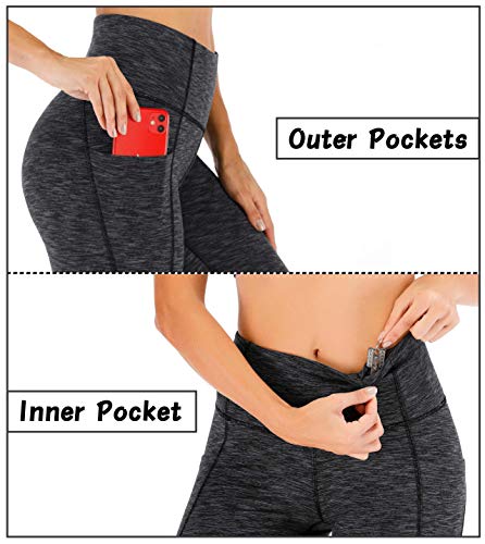 Image of Heathyoga Capri Leggings for Women High Waisted Capri Leggings with Pockets for Women Tummy Control Yoga Pants Women