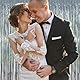 Vaktop 4 Stück Lametta Vorhang Silber Glitzer, Glitzervorhang Lametta, Glitzer Party Vorhang, Folien Fransen Hintergrund fur Party Deko Geburtstagsdeko Hochzeit Festivals Bühnendekor (1m x 2m)