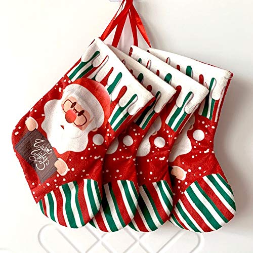 DieffematicSDW Decoracion Navidad Calcetines del muñeco de Nieve, árboles de Navidad decoración con Dibujos Calcetines de Navidad, Bolsa de Regalo.