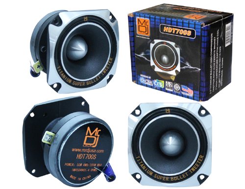 Mr. Dj Hdt700S 3.5-Inch Titanium Bullet High Compression Tweeter With 10 Ounce Ferrite Magnet (Chrome) #TOP5