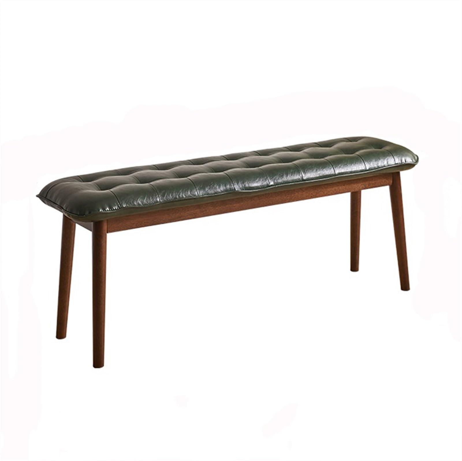 MYUYEE Shoe Bench Entryway- Upholstered Bench Shoe Bench Doorway Simple Dining Stool Solid Wood Bench Household Stool Bedside Stool Entrance Bench(Dark Green)