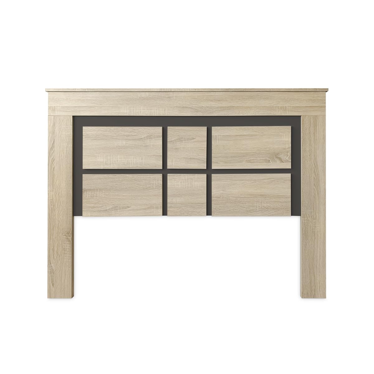 amuéblate online - Cabecero Nórdico Indiana de 160 x 120 cm | Práctico y Elegante | Fácil de Montar, Colores Cambria y Grafito (para Cama de 135-140 o 160)