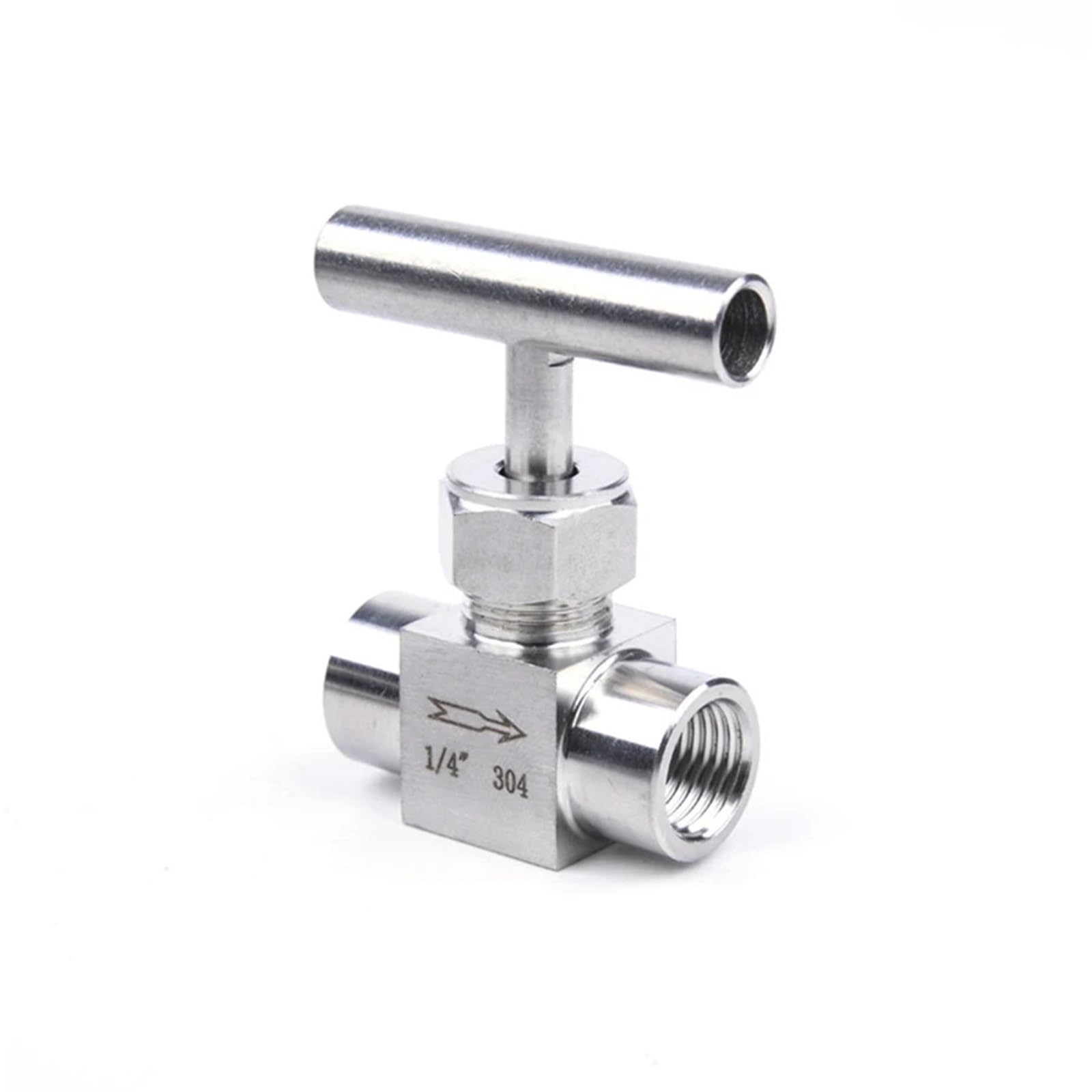 304 Edelstahl Innengewinde Nadelventil 1/8" 1/4" 3/8" 1/2" Durchflusskontrolle mit einem Formgriff Kugelventil 1St(1/2")