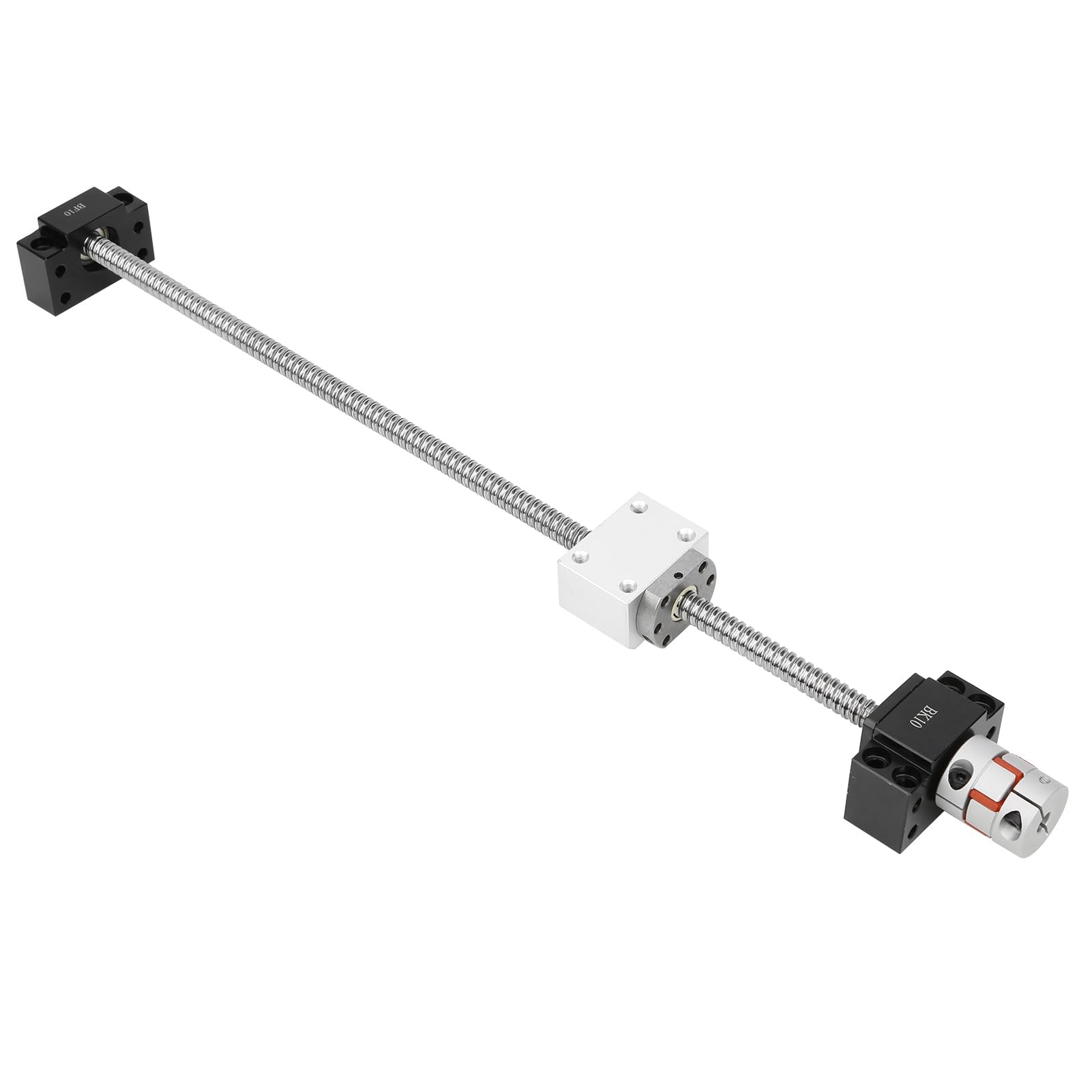 Kit de Vis à Billes BK BF10 Écrou de Vis à Billes roulé en Acier allié Mouvement Rotatif et Linéaire Haute Précision Faible Friction Installation Facile pour Machines CNC