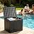 MAKE CHANGES Outdoor Storage Box,30 Gallon Deck Box Outdoor Storage Bench Outside Waterproof Resin Storage Bench, Lockable Patio Cushions, Garden Tools Storage For Furniture, UV Resistant(Black)