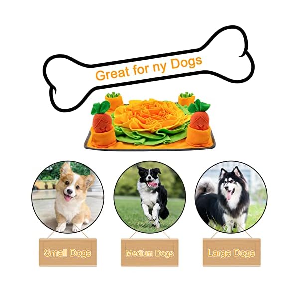 Snuffle Mat for Dogs, Rabbit Foraging Mat with Radish, Enrichment Dog Feeding Mat for Smell Training and Slow Eating, Interactive Dog Puzzle Toys Encourages Natural Foraging Skills and Stress Relief Snuffle Mat for Dogs, Rabbit Foraging Mat with Radish, Enrichment Dog Feeding Mat for Smell Training and Slow Eating, Interactive Dog Puzzle Toys Encourages Natural Foraging Skills and Stress Relief