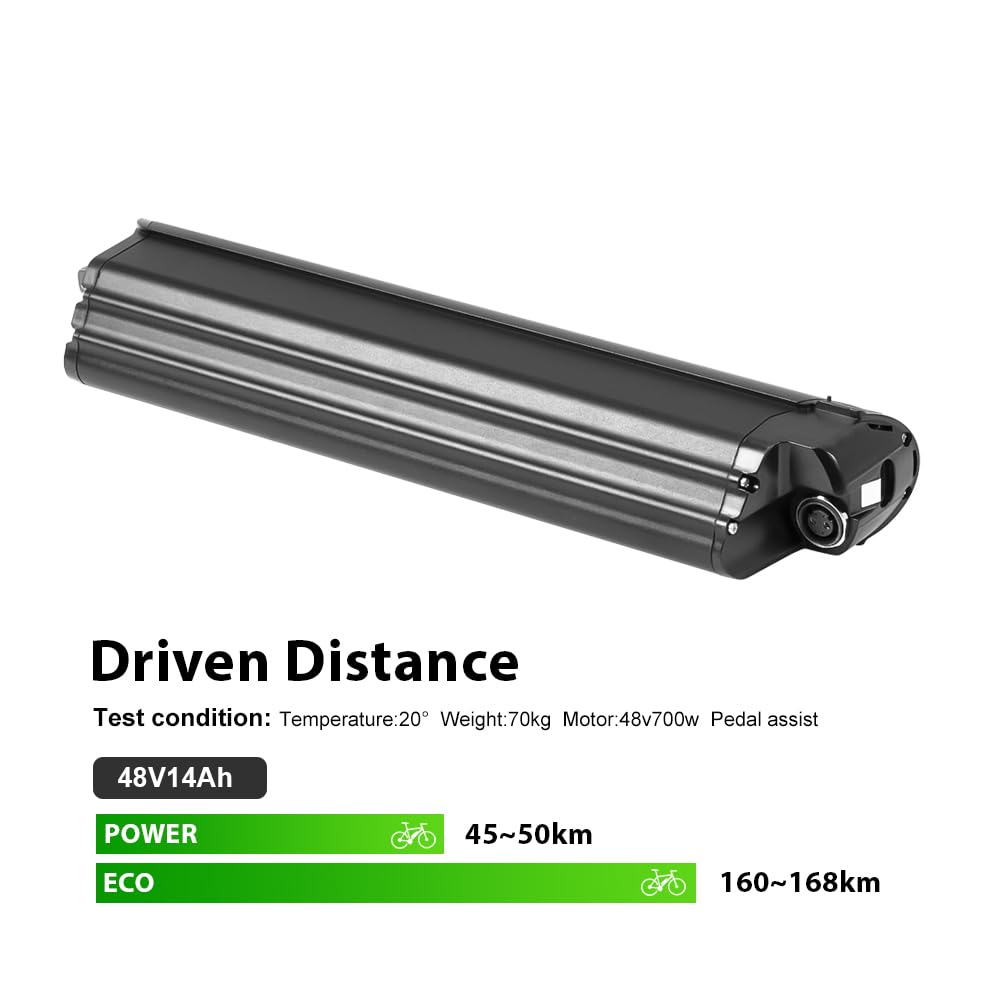 Batería Para Bicicleta Eléctrica Yose Power 48V 14Ah 672Wh - Compatible Con RAD POWER, Montaje En Tubo Inferior | Autonomía Ampliada