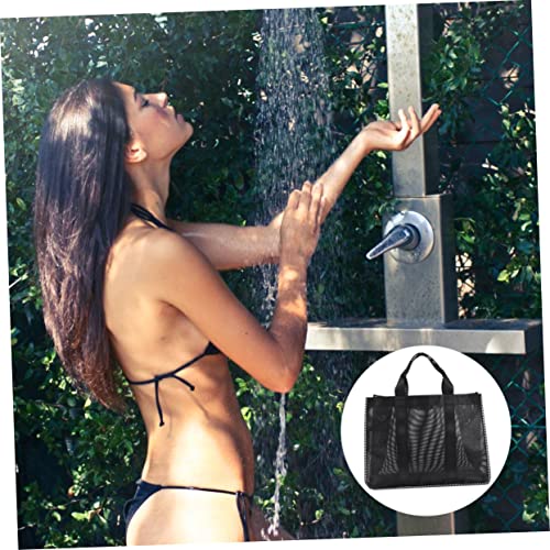 MERRYHAPY Cute Beach Bag Modern Shower Storage Bag Large Mesh Beach Mesh Storage Portable Daily Necessities3